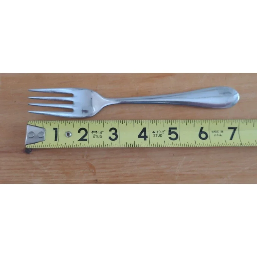 Set 4 Oneida Icarus Glossy Stainless Salad Forks 7”